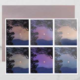 Lámina Diario basura Faerie Skies Moon Trees Fantasy 7-12
