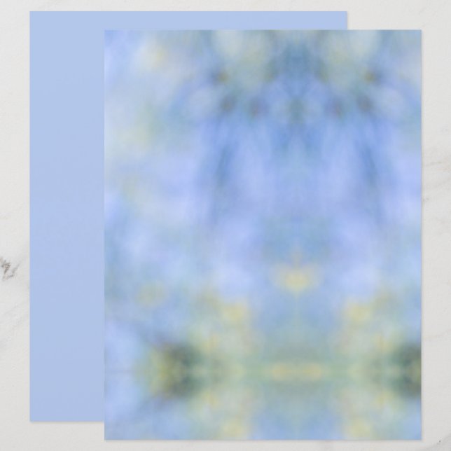 Lámina Diario de basura de patrón amarillo azul abstracto (Anverso / Reverso)