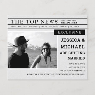 Lámina Diario de Presupuesto Foto Blanca Negra Guardar la