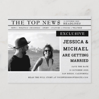 Lámina Diario de Presupuesto Foto Blanca Negra Guardar la