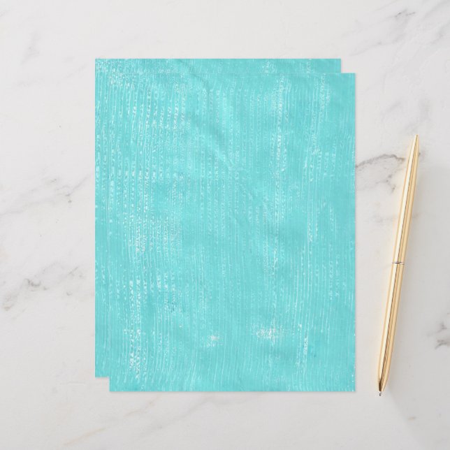 Lámina Diario de reserva de recortes turquesa con textura (Anverso/Reverso In Situ)