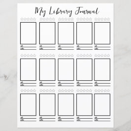 Lámina Diario de revisión de libros de biblioteca leyendo