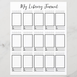 Lámina Diario de revisión de libros de biblioteca leyendo