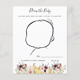 Lámina Dibujar al bebé | Juego Baby Shower