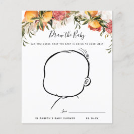 Lámina Dibujar al bebé | Juego Baby Shower