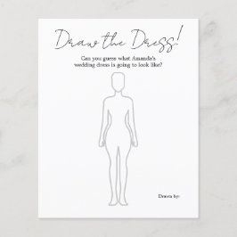 Lámina Dibujar el juego de la ducha de novia