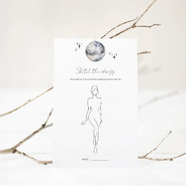 Lámina Dibujar el vestido Juego de Despedida de Soltera B