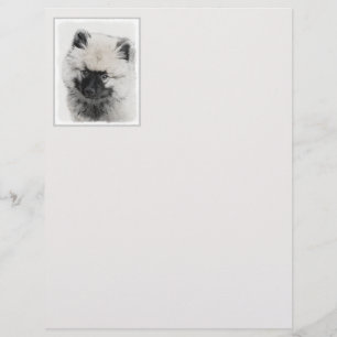 Lámina Dibujo de cachorro Keeshond - Arte de perro origin