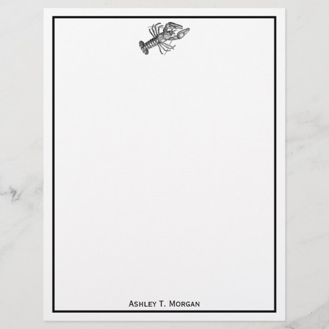 Lámina Dibujo de la langosta #1 (Anverso)