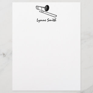Lámina "Dibujo" de trombón personalizado