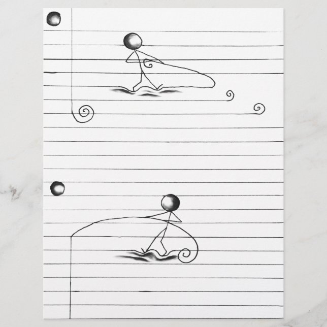 Lámina Dibujo del Personalizado de la figura del stick Pa (Anverso)