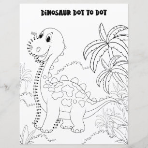Lámina Dibujo Divertido Actividad para Niños Dinosaurio C