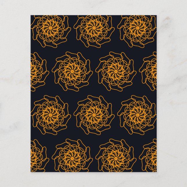 Lámina Dibujo manual patrón abstracto Papel de libro de t (Anverso)