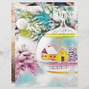 Lámina Dibujo vintage Decoraciones rosadas del árbol de N