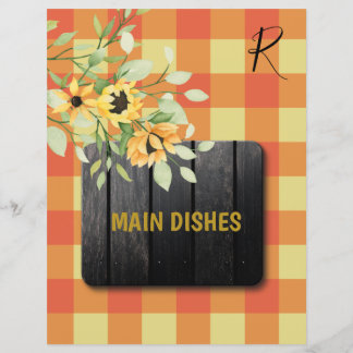 Lámina Diferente de organizador de recetas rusticas
