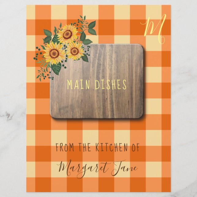 Lámina Diferente organizador de recetas de una casa de ca (Anverso)