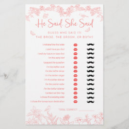 Lámina Dijo: "Chinoiserie Bridal Shower Game"