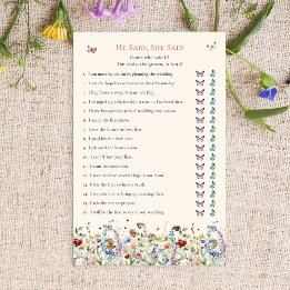 Lámina Dijo, Dijo | Flores silvestres bohemias