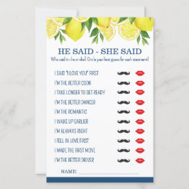 Lámina Dijo / Dijo: Juego De Ducha De Brigada Lemon