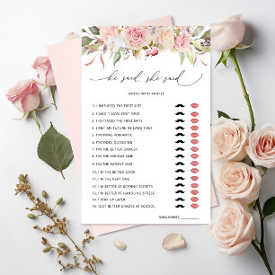 Lámina Dijo: Juego De Ducha De Novias Con Flores Rosa