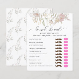 Lámina Dijo Que Dijo | Juego de ducha de novia