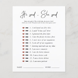 Lámina Dijo Que Dijo | Moderna Ducha Mínima De Novias