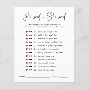 Lámina Dijo Que Dijo   Moderna Ducha Mínima De Novias