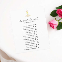 Lámina Dijo Que Dijo Pearls Prosecco Bridal Shower