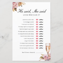 Lámina Dijo Que Dijo Perlas Prosecco Juego De Novias