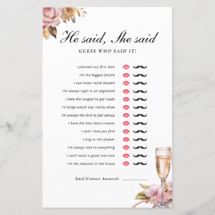 Lámina Dijo Que Dijo Perlas Prosecco Juego De Novias