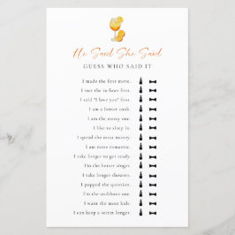 Lámina Dijo Que Dijo Que El Juego De Ducha De Novias Aper