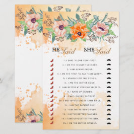 Lámina Dijo que dijo que el juego de la ducha de novia