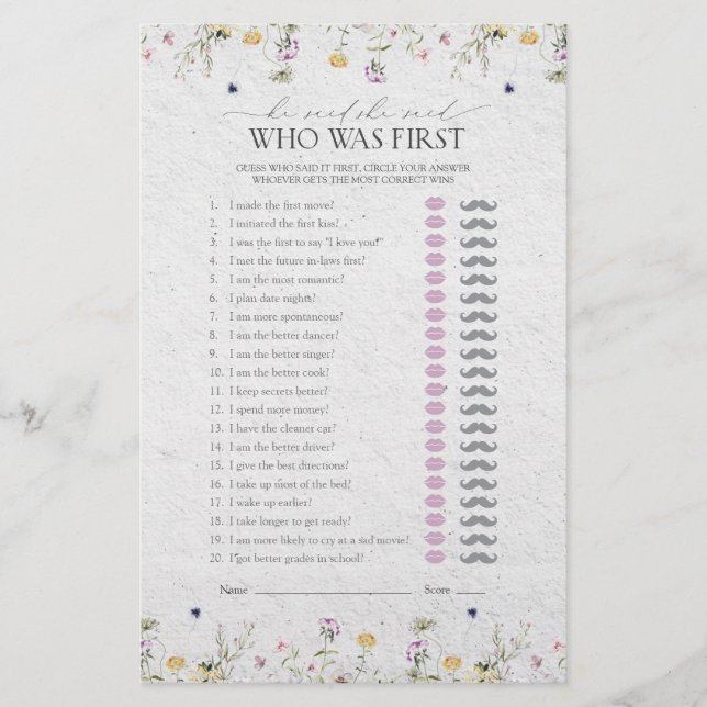 Lámina Dijo Que Dijo Que El Verano Flores Silvestres Era  (Anverso)