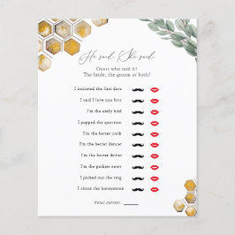 Lámina Dijo que dijo que era un juego de ducha de novia