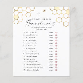 Lámina Dijo que dijo que era un juego de ducha de novia