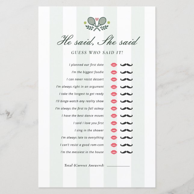 Lámina Dijo Que Dijo Que Era Un Juego Perfecto Para La Du (Anverso)