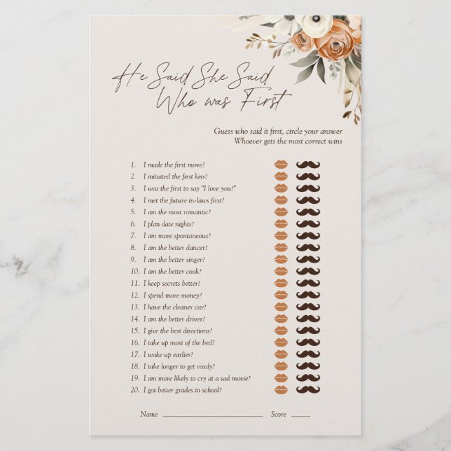 Lámina Dijo Que Dijo Que Espresso Era Un Juego De Novias  (Anverso)