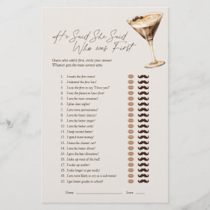 Lámina Dijo Que Dijo Que Espresso Martini Juego De Novias