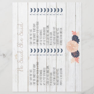 Lámina Dijo Que Dijo Que Juego De Ducha Bridal De La Mari