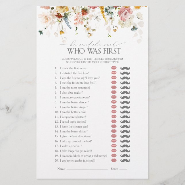 Lámina Dijo Que Dijo Que Las Flores De Jardín Hacían Un J (Anverso)