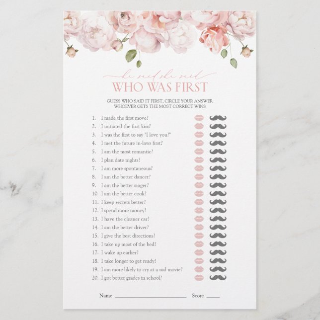 Lámina Dijo Que Dijo Que Las Flores Rosa Juegan Con Ducha (Anverso)