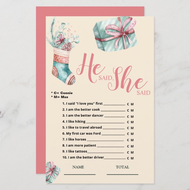 Lámina Dijo que dijo que los Navidades estafaban el juego (Anverso / Reverso)