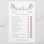 Lámina Dijo Que Dijo Que Wine Bridal Shower Game<br><div class="desc">Se puede personalizar según sus necesidades. © Gorjo Designs. Hecho para ti a través de la plataforma Zazzle. // ¿Buscando elementos coincidentes? Otros juegos del set están disponibles en la sección ‘colecciones’ de mi tienda. // ¿Necesita ayuda para personalizar su diseño? ¿Tienes otras ideas? No dude en ponerse en contacto...</div>