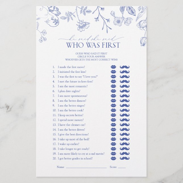 Lámina Dijo Que Dijo Un Juego De Ducha Bridal Victoria Az (Anverso)