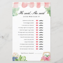 Lámina Dijo Que Ella Dijo Que Estaba Recién En El Juego D