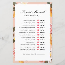 Lámina Dijo Que Había Elegido Un Juego De Ducha De Novias