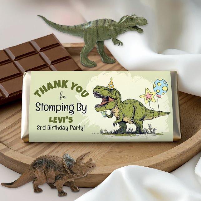 Lámina Dinosaur Birthday DIY Chocolate Bar Favor Wrapper (Subido por el creador)