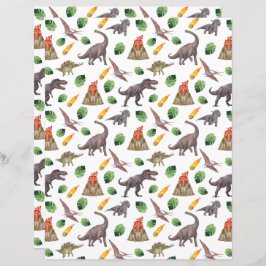 Lámina Dinosaur Scrapbook Paper