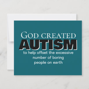 Lámina Dios creó el autismo por una razón especial