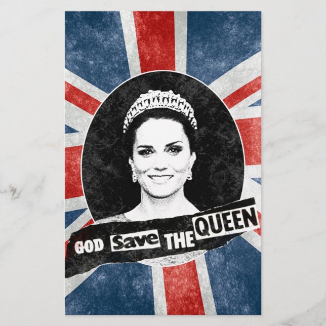 Lámina Dios Salve A La Reina - Kate Middleton (Anverso)